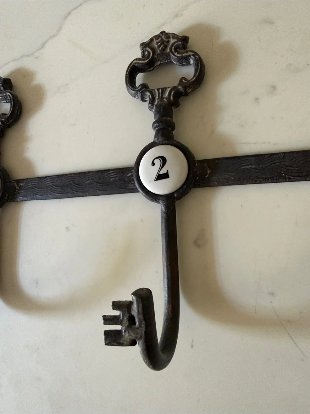 Cast Iron Key Trio Wall Hook Rack